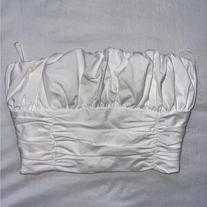 zara white tube top